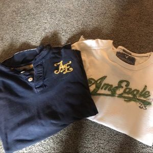 Two American Eagle long sleeve shirt